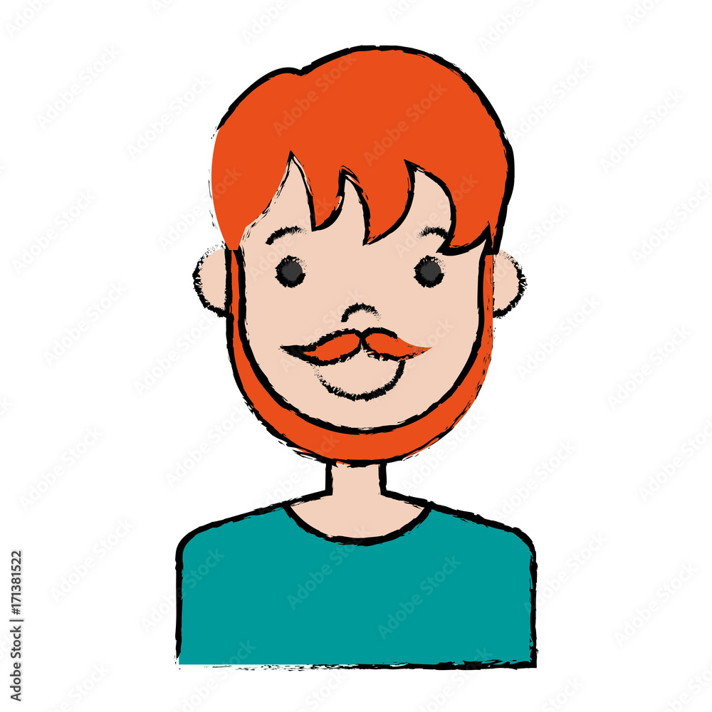 cartoon man with beard icon over white background colorful design vector illustration cartoon man with beard icon over white background colorful design vector illustration