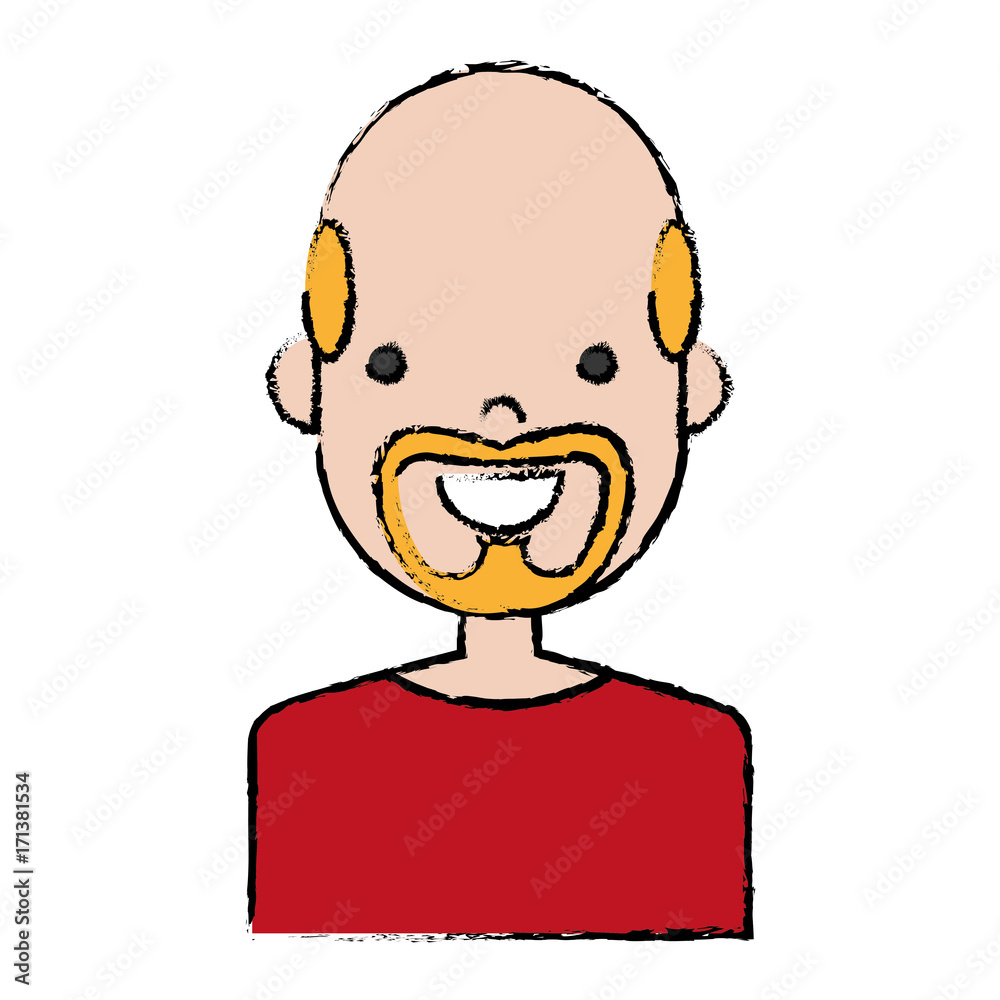cartoon man with beard icon over white background colorful design vector illustration cartoon man with beard icon over white background colorful design vector illustration