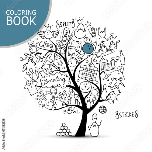 Bowling tree concept, sketch for your design