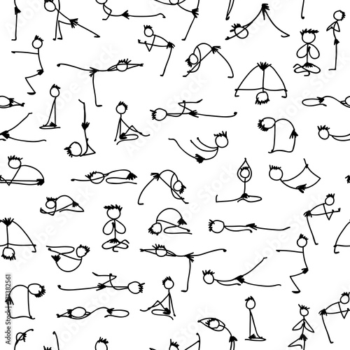 Yoga set, seamless pattern for your design