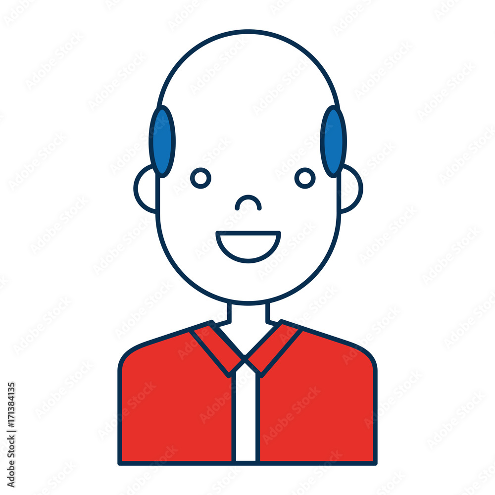 happy man icon over white background colorful design vector illustration happy man icon over white background colorful design vector illustration