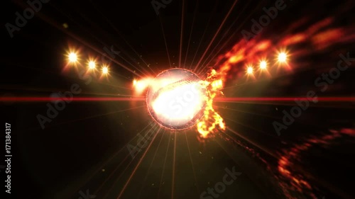 野球ボール スポットライト 夜景