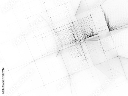 Abstract background texture. Fractal graphics series. Three-dimensional composition of repeating grids. Information technology concept.