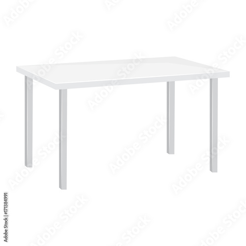 white table isolated illustration