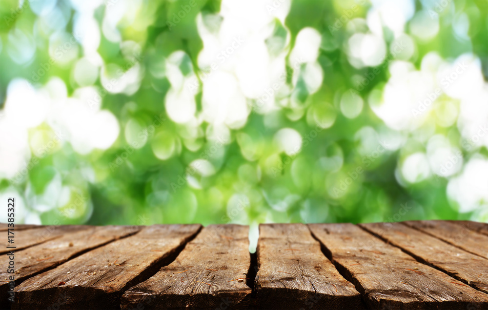 Empty wooden table