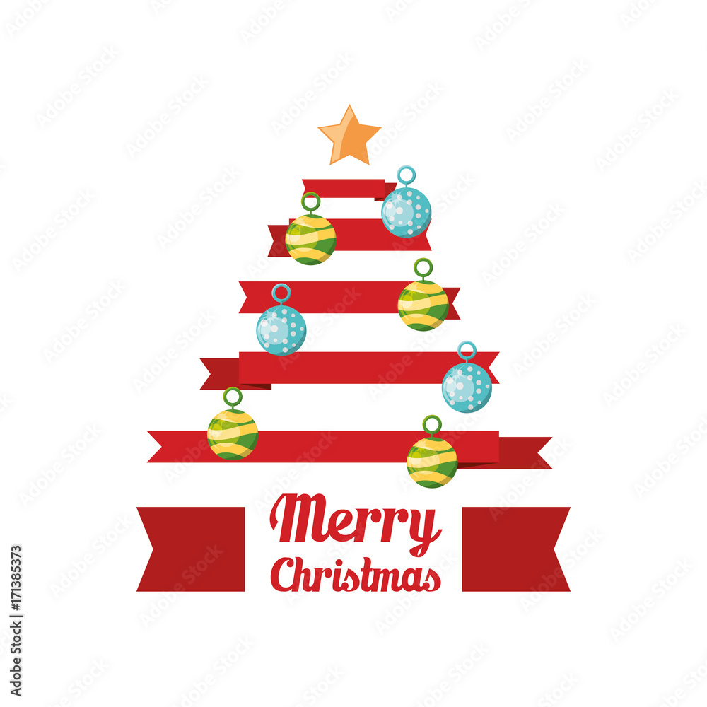 Pine tree of Merry Christmas season theme Vector illustration Pine tree of Merry Christmas season theme Vector illustration