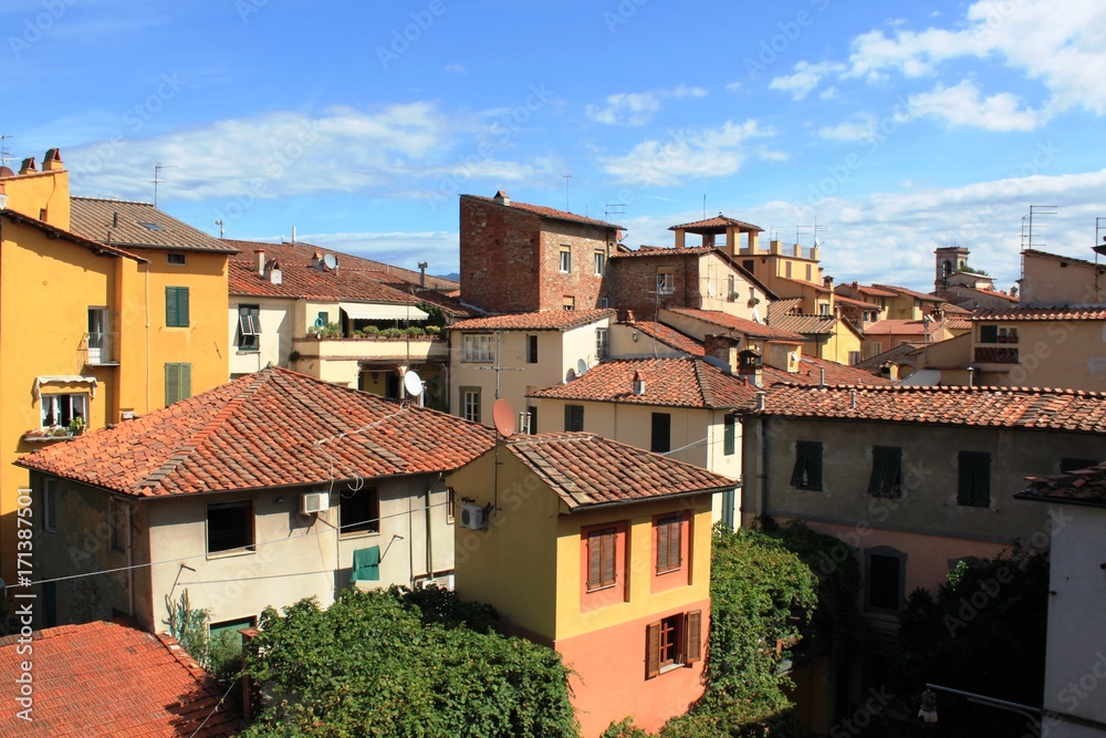Roofs of houses, traditional architecture in Italy.