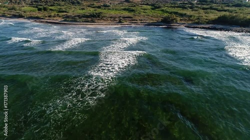 Vista aerea della cosata di San Teodoro in Sardegna. Mare cristallino e limpido. photo