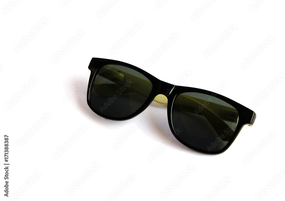 Black sunglasses isolated on white background Black sunglasses isolated on white background