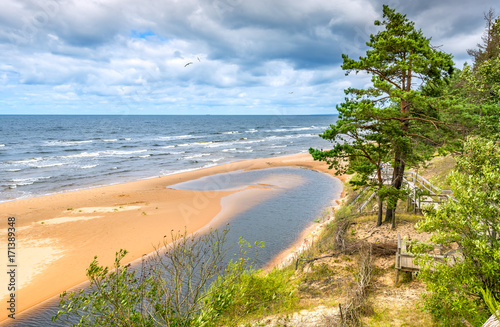 Cloudy day at a shore of the Baltic Sea