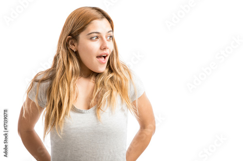 Suprised young woman