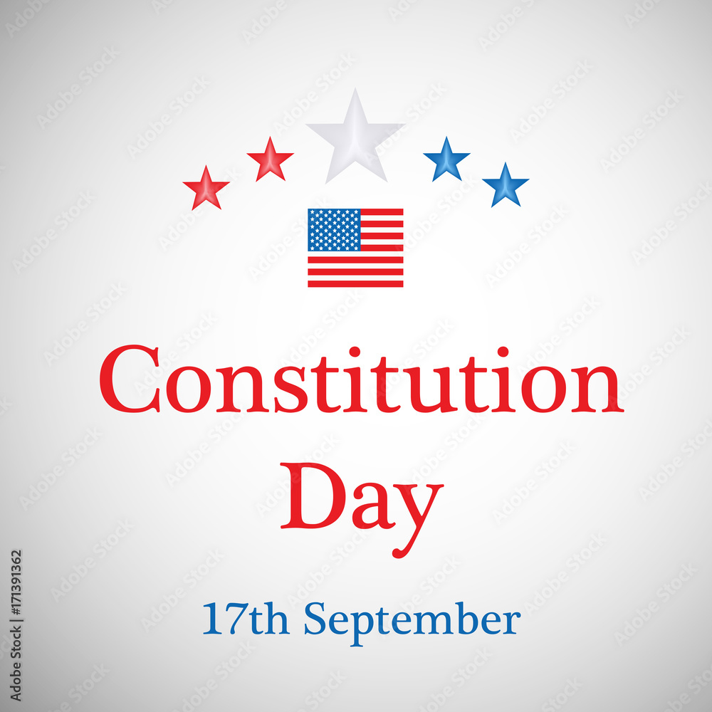 illustration of elements of USA Constitution Day background
