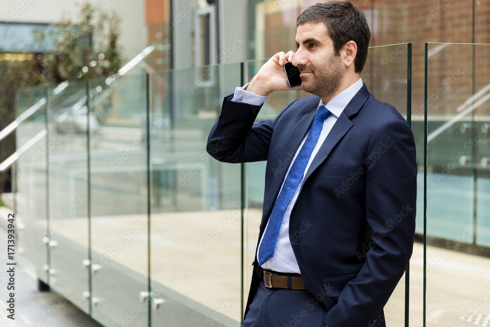 Portrait of handsome businessman outdoor Portrait of handsome businessman outdoor