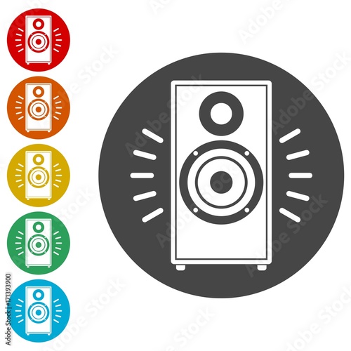 Speaker icons set - Illustration 