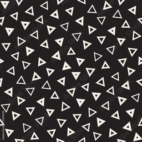 Seamless primitive jumble minimalism patterns. Randomly scattered geometric shapes. Abstract background design