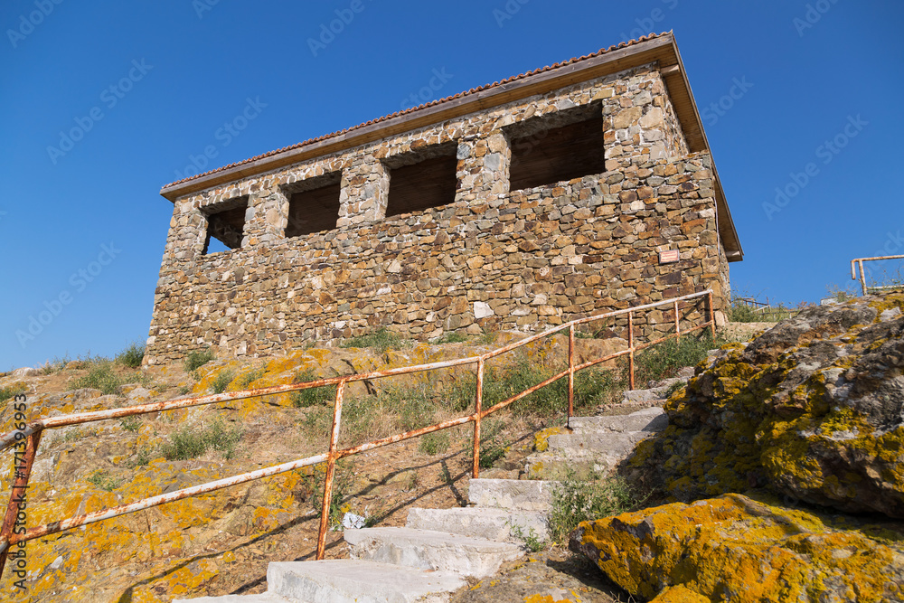Old stone building on the st Ivan island