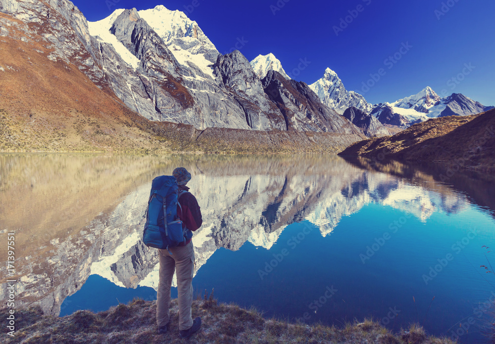 Naklejka premium Hike in Peru