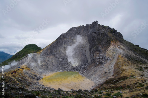 Crater of Sibayak Volcano, Northern Sumatra, Berastagi, Indonesia photo