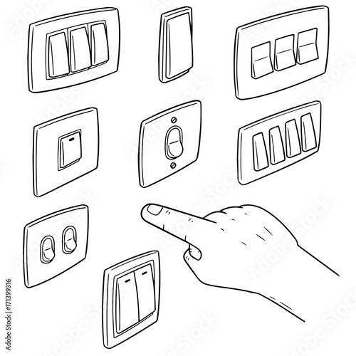 vector set of electric switch