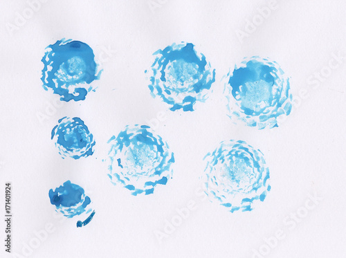 watercolor blue circles