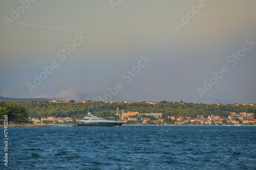 burning fires with lots of raising smoke in Croatia near city Biograd on the sea © 2STOCKista