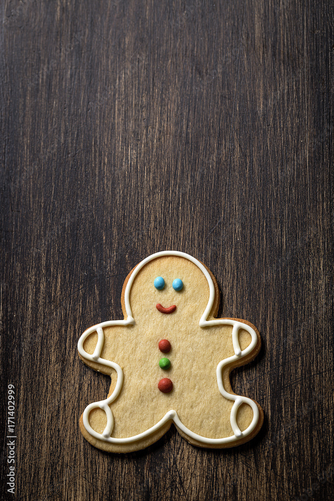 Christmas cookies on wooden table Christmas cookies on wooden table