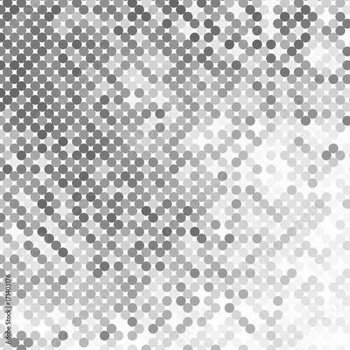 Abstract geometric background with gray circles. Halftone effect