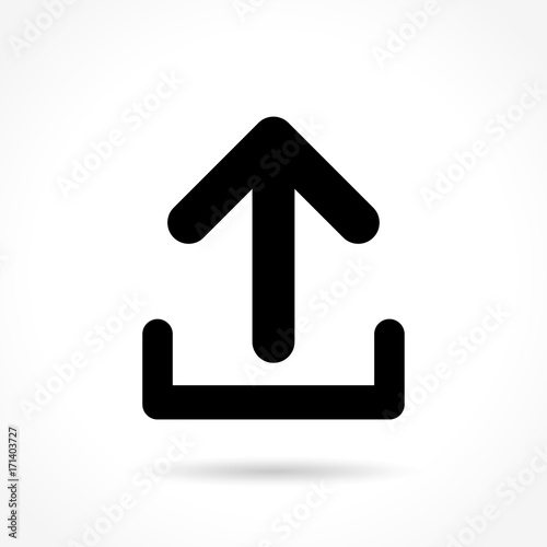 upload icon on white background