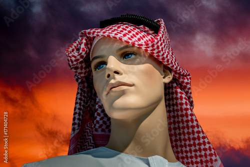 Arab mannaquin dummy man photo