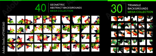 Set of geometric abstract backgrounds