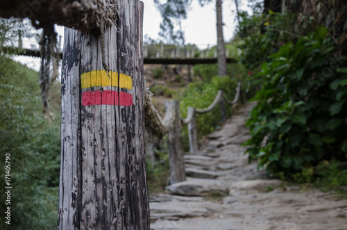 hiking tag, village Foz de Egua, Portugal
