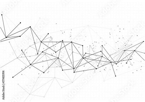 vector polygon background abstract technology communication data Science