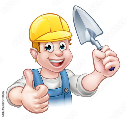 Builder Bricklayer Construction Worker Trowel Tool