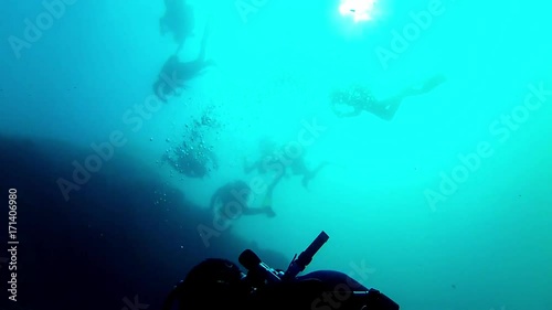 Wallpaper Mural Divers in the water Torontodigital.ca