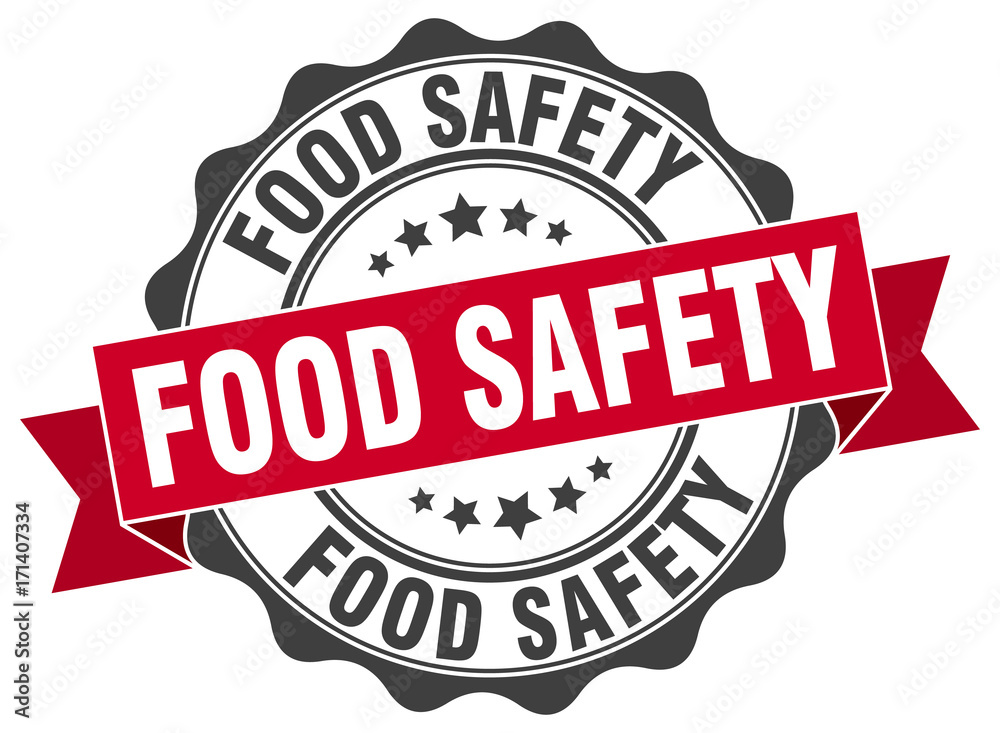 Obraz premium food safety stamp. sign. seal