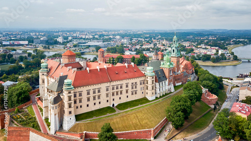 Krakow Wawel Castle from the height