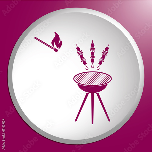 Grilled kebab icon