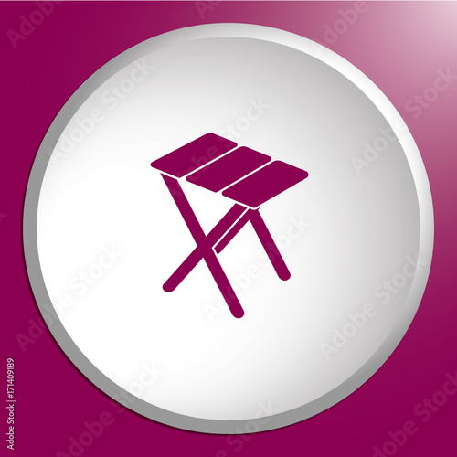 Camping stool icon