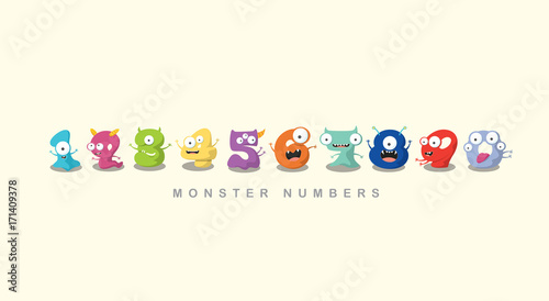 Monster Cartoon numbers