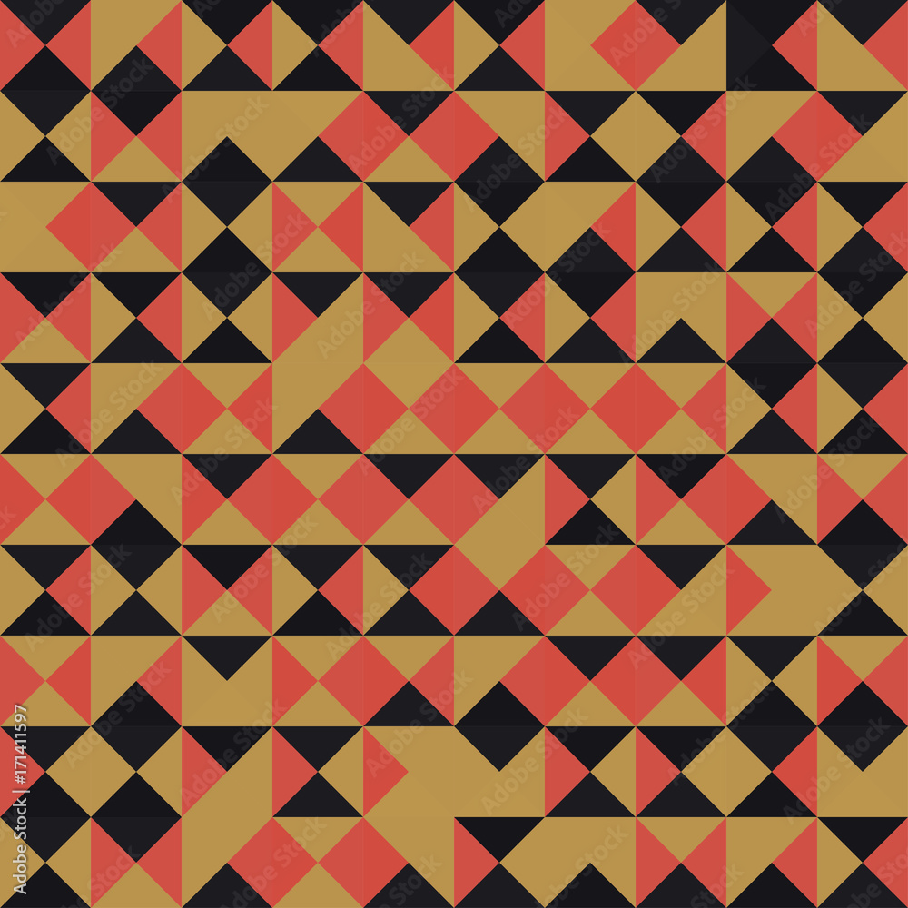 Seamless Gold, Black and Red Rectangular Grid Pattern Vector Seamless Gold, Black and Red Rectangular Grid Pattern Vector