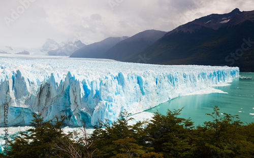 Glacier Perito Moreno and mountains