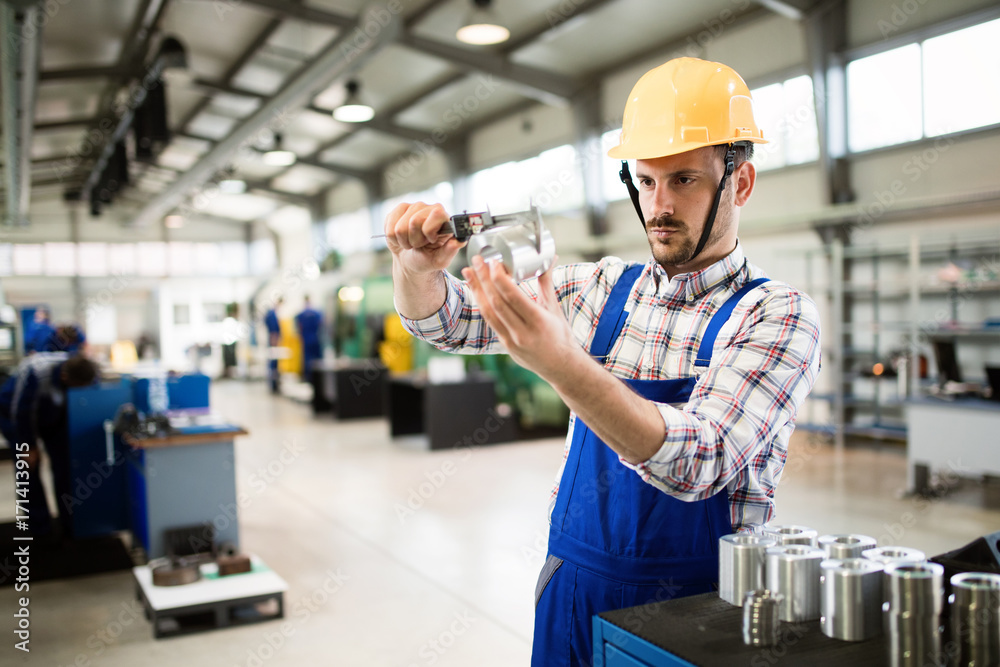 Supervisor doing quality control and pruduction check in factory Supervisor doing quality control and pruduction check in factory