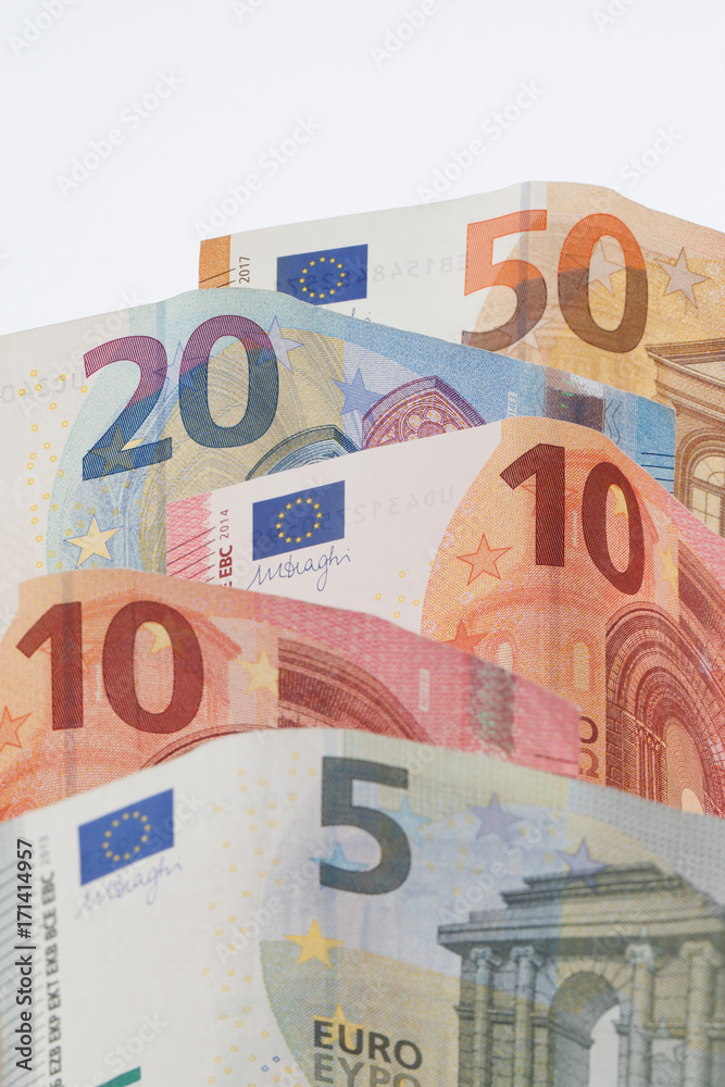 Euro money banknotes