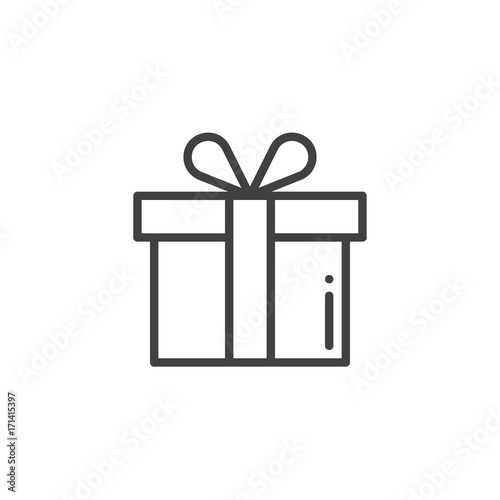 Gift box icon vector, filled flat sign, solid pictogram isolated on white. Symbol, logo illustration