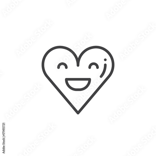 Happy heart icon vector, filled flat sign, solid pictogram isolated on white. Charity symbol, logo illustration