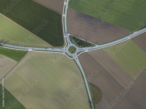 A roundabout in the countrside photo