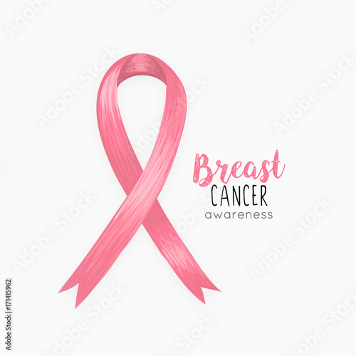 National Breast Cancer Awareness Month. Pink ribbon. October. Women's health. Female Disease. Oncology. Background with symbol. Card, banner or poster. Vector illustration, eps10