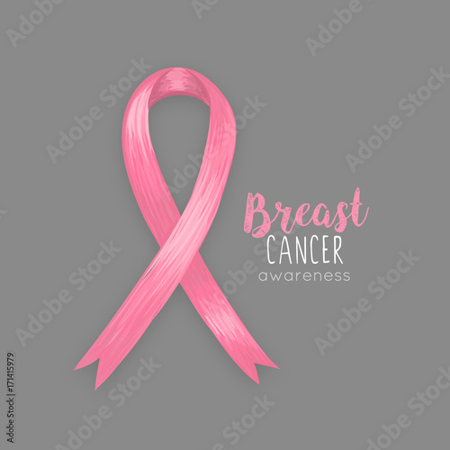 National Breast Cancer Awareness Month. Pink ribbon. October. Women's health. Female Disease. Oncology. Background with symbol. Card, banner or poster. Vector illustration, eps10