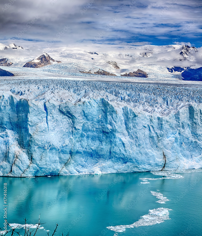 Front of Perito Moreno Glacier at Los Glaciares National Park N.P. (Argentina) - HDR panorama 