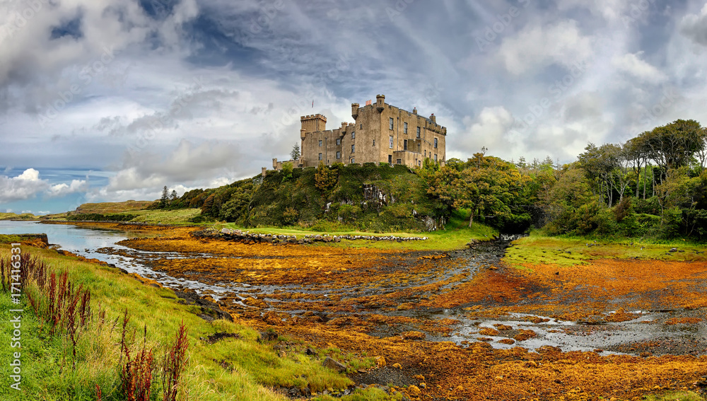 Medieval fortress Dunvegan Castle (Isle of Skye, Scotland)